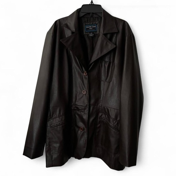Neutral Zone Jackets & Blazers - Neutral Zone Missy Dark Brown Leather Jacket
